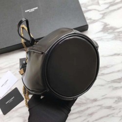 High YSL Saint Laurent Talitha Small Bucket Bag Black