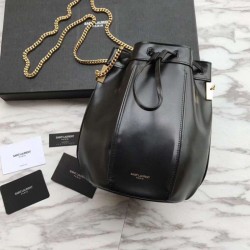 High YSL Saint Laurent Talitha Small Bucket Bag Black