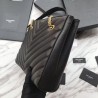 Top YSL Saint Laurent Tribeca Small Shopping Bag Grain Embossed Leather Black