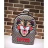 High Angry Cat Print GG Supreme Backpack 419584 Coffee