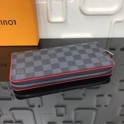 AAA+ Zippy Wallet Vertical Damier Graphite N63304