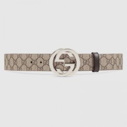 Perfect GG Supreme belt with G buckle beige brown 411924