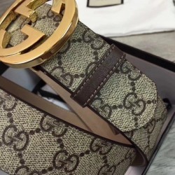 Perfect GG Supreme belt with G buckle beige brown 411924