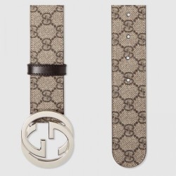 Perfect GG Supreme belt with G buckle beige brown 411924