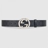 Cheap GG Supreme belt with G buckle black 411924