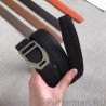 Inspired Hermes Etrier Buckle Belt Black Clemence 32 MM Strap