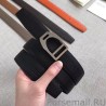 Inspired Hermes Etrier Buckle Belt Black Clemence 32 MM Strap