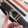 Inspired Hermes Etrier Buckle Belt Black Clemence 32 MM Strap