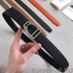 Inspired Hermes Etrier Buckle Belt Black Clemence 32 MM Strap