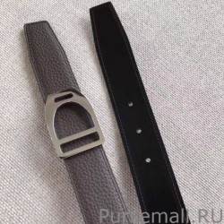 Wholesale Hermes Etrier Buckle Belt Chocolate Clemence 32 MM Strap