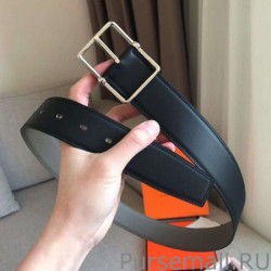 AAA+ Hermes Grey Saddle 38MM Reversible Belt