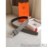 AAA+ Hermes Grey Saddle 38MM Reversible Belt