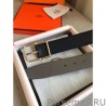 AAA+ Hermes Grey Saddle 38MM Reversible Belt