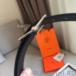 AAA+ Hermes Grey Saddle 38MM Reversible Belt