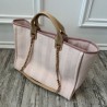 Perfect Deauville Mixed Fibers With Pearl Shopping Bag A66941 Rosa