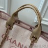 Perfect Deauville Mixed Fibers With Pearl Shopping Bag A66941 Rosa