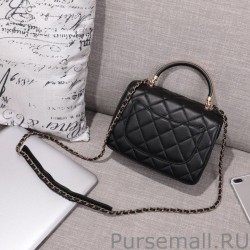 High Quality Envelope Flap Bag With Top Handle AS0625 Black