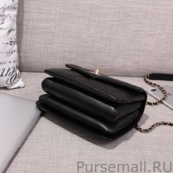 High Quality Envelope Flap Bag With Top Handle AS0625 Black