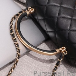 High Quality Envelope Flap Bag With Top Handle AS0625 Black