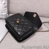 High Quality Envelope Flap Bag With Top Handle AS0625 Black