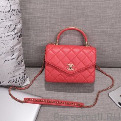 Fashion Envelope Flap Bag With Top Handle AS0625 Red