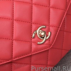 Fashion Envelope Flap Bag With Top Handle AS0625 Red