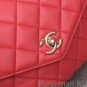 Fashion Envelope Flap Bag With Top Handle AS0625 Red