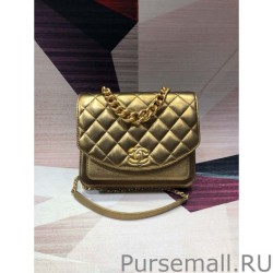 High Quality Flap Bag AS0785 Gold