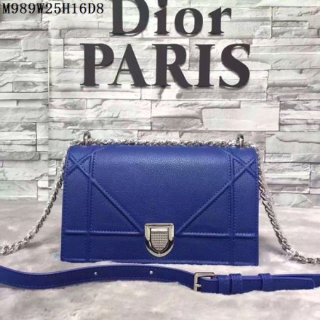 1:1 Mirror Dior Diorama Bag Caviar Leather M989 blue