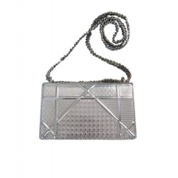 1:1 Mirror Dior Diorama Perforated Calfskin Mini Bag Silver