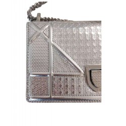 1:1 Mirror Dior Diorama Perforated Calfskin Mini Bag Silver