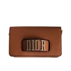 Perfect Dior Diorevolution Flap Bag With Slot Handclasp M8000 Coffee