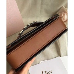 Perfect Dior Diorevolution Flap Bag With Slot Handclasp M8000 Coffee