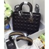 1:1 Mirror Dior Lady Dior Large Classic Tote Bag With Lambskin Black