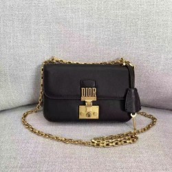Fashion Dior Small Dioraddict Flap Bag In Smooth Lambskin Black