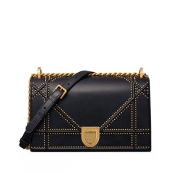 Copy Christian Dior Diorama Flap Bag M0422 Black