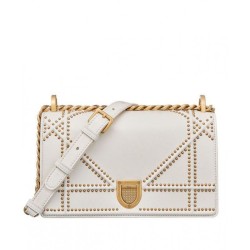 UK Christian Dior Diorama Flap Bag M0422 Cream