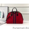 Top Quality Ophidia GG Medium Top Handle Bag 524533 Suede Leather Red