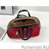 Top Quality Ophidia GG Medium Top Handle Bag 524533 Suede Leather Red