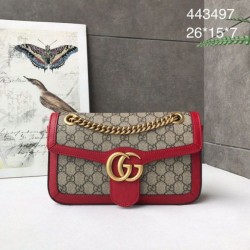 Top Quality Ophidia GG Marmont Matelasse Mini Bag 443497 Red