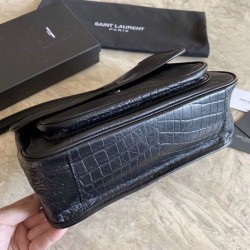 Inspired YSL Saint Laurent Medium Niki Chain Bag Crocodile Black