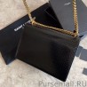 7 Star YSL Saint Laurent Medium Sunset Bag In Crocodile Embossed Gold Hardware