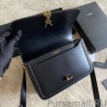 Knockoff YSL Saint Laurent Solferino Medium Monogram Satchel Bag Black