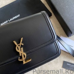 Knockoff YSL Saint Laurent Solferino Medium Monogram Satchel Bag Black