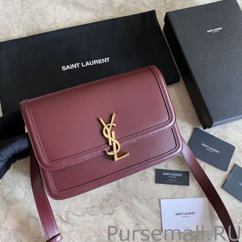 7 Star YSL Saint Laurent Solferino Medium Monogram Satchel Bag Claret