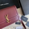 7 Star YSL Saint Laurent Solferino Medium Monogram Satchel Bag Claret