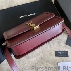 7 Star YSL Saint Laurent Solferino Medium Monogram Satchel Bag Claret