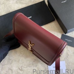 7 Star YSL Saint Laurent Solferino Medium Monogram Satchel Bag Claret