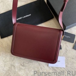 7 Star YSL Saint Laurent Solferino Medium Monogram Satchel Bag Claret