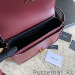 7 Star YSL Saint Laurent Solferino Medium Monogram Satchel Bag Claret